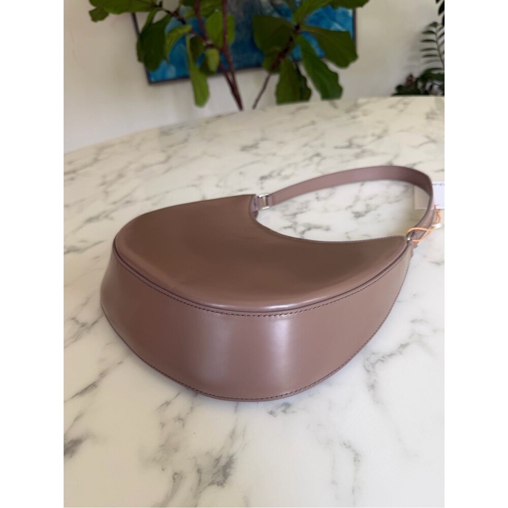 NWT Quince Italian Abrasivato Leather Shoulder Bag Taupe Neutral Polished - Picture 6 of 13